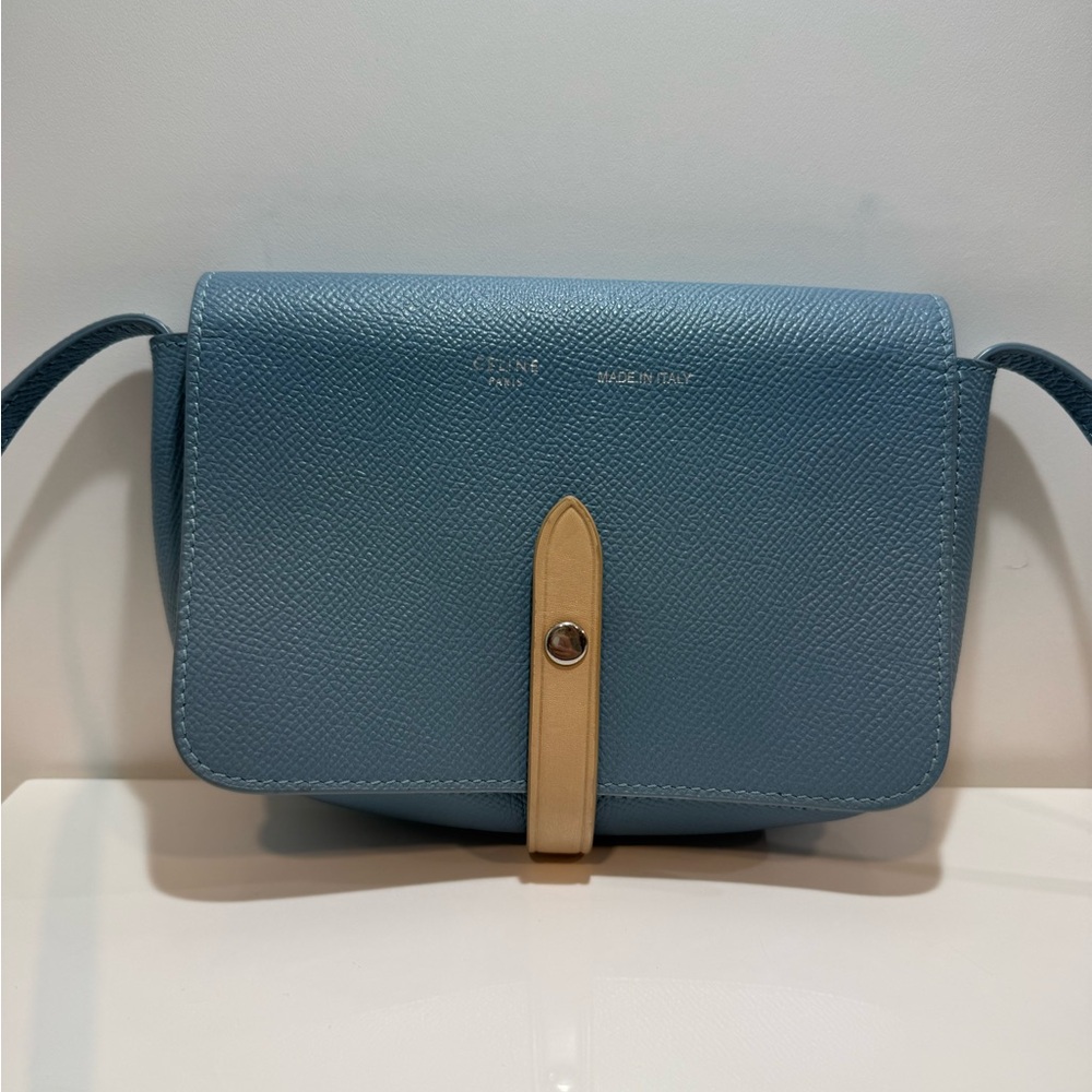 Celine Blue Leather Crossbody Bag